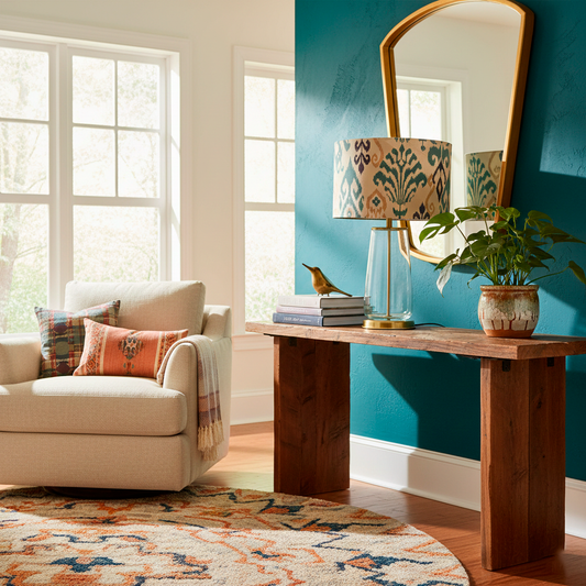 LÁMPARA IKAT AZULES