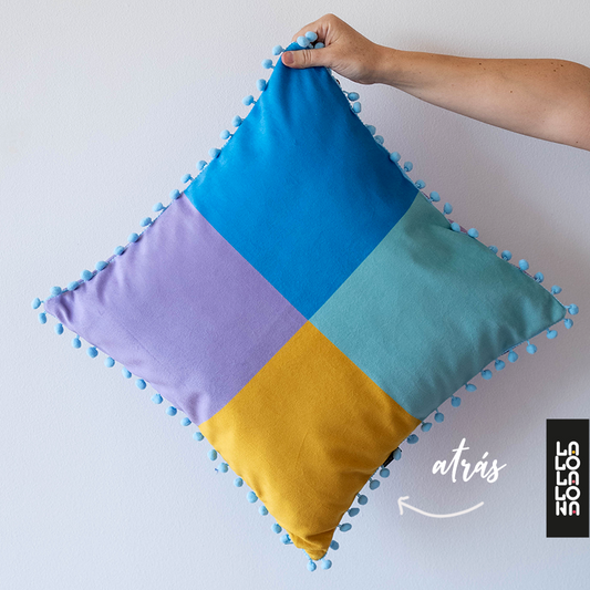 FUNDA DE COJÍN ESTRELLA / 2 DISEÑOS EN 1