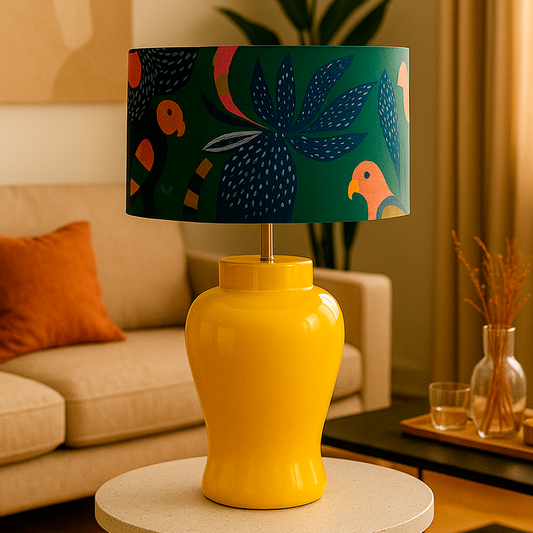 LÁMPARA ASIA AMARILLA II – Loros Tropicales