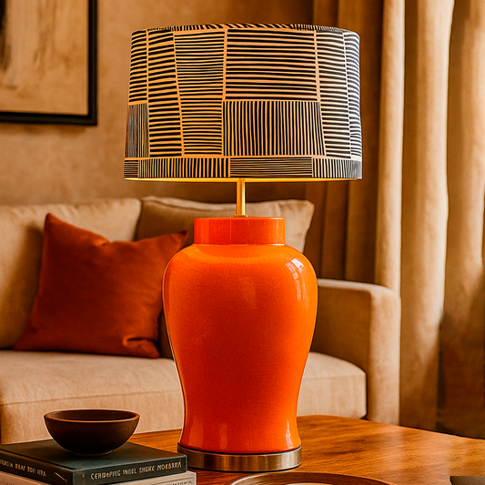 LÁMPARA ASIA NARANJO – Burgos
