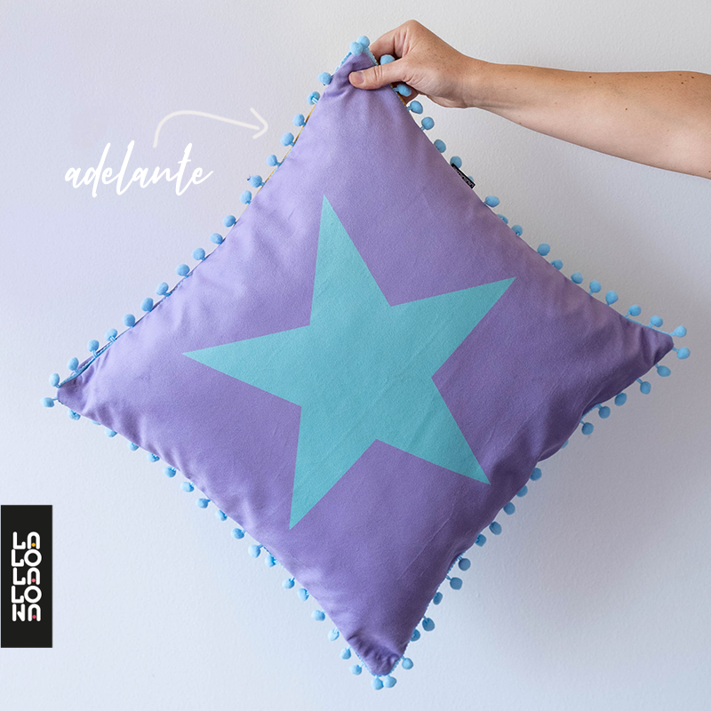 FUNDA DE COJÍN ESTRELLA / 2 DISEÑOS EN 1