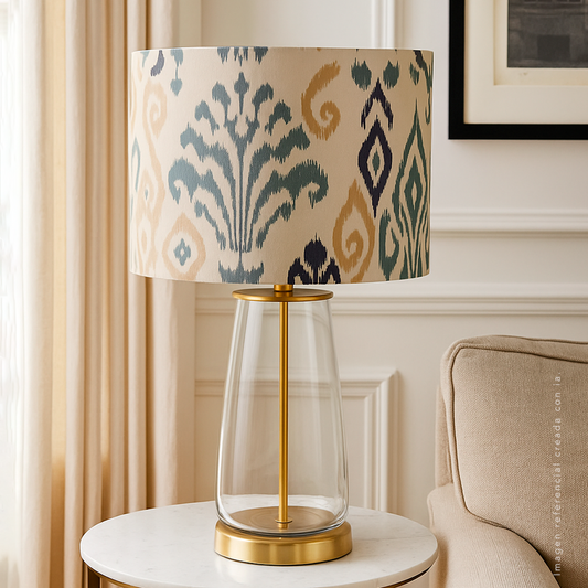 LÁMPARA IKAT AZULES