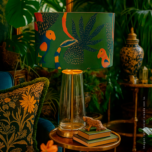 LÁMPARA LOROS TROPICALES